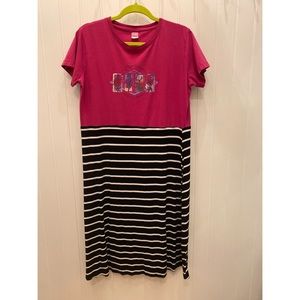 SOLD One of a kind, Upcycled, Handmade T-Shirt Dress Montana State Wildflower